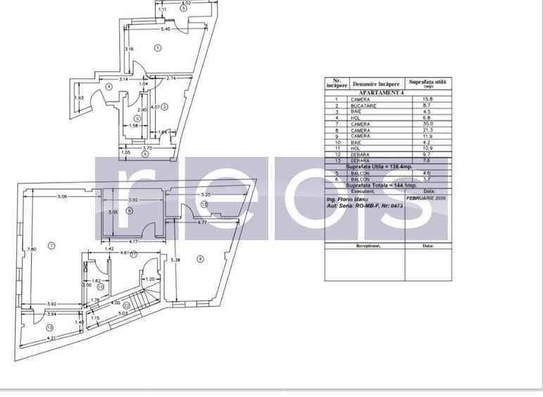 Apartament cu 4 camere în Dămăroaia