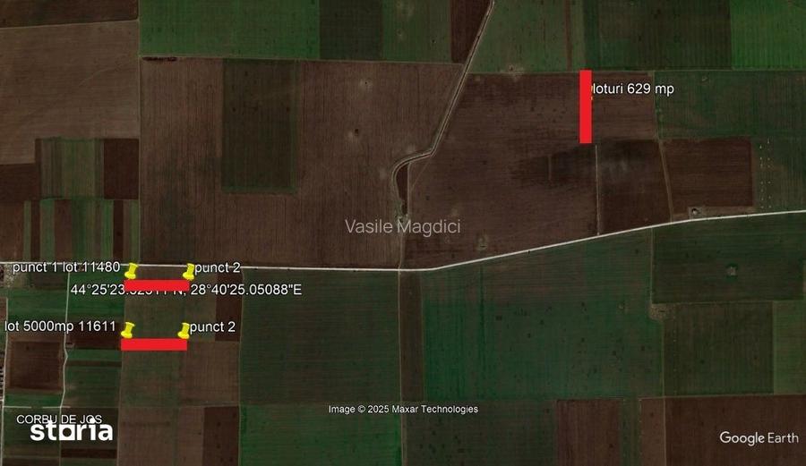 Corbu - 2 x 5000 mp langa localitate - pret / lot