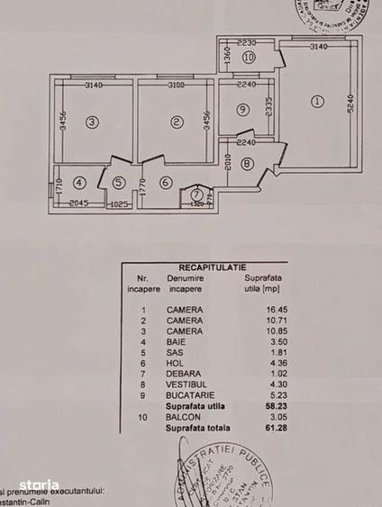 Apartament cu 3 camere decomandat, mobilat în Sălăjan