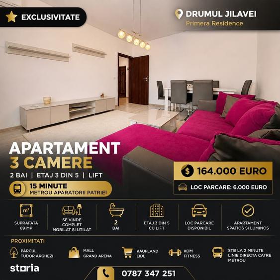 Apartament 3 Camere Decomandat | 15 Min Metrou Ap. Patriei | 89 MP - 6
