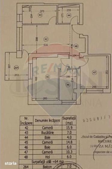Apartament cu 3 camere, mobilat în Nord
