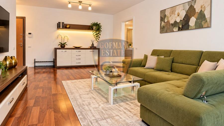 Apartament cu 2 camere semidecomandat, mobilat în Faleza Nord