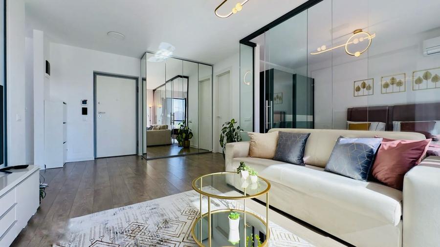 Apartament cu 2 camere semidecomandat, mobilat în Pipera