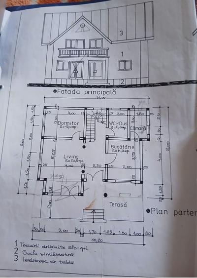 Casă individuală cu 5 camere cu Teren 969 Mp în Bâldana