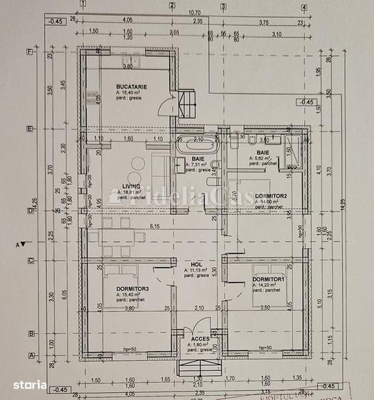 Casă cu 4 camere decomandat în Holboca