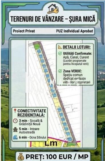 Teren Construcții intravilan de 470 mp, în Șura Mică