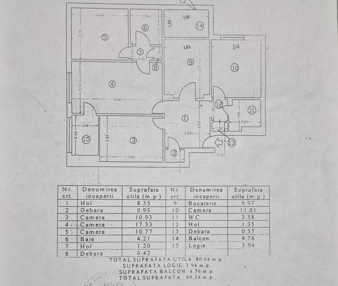 Apartament cu 4 camere decomandat în Gorjului
