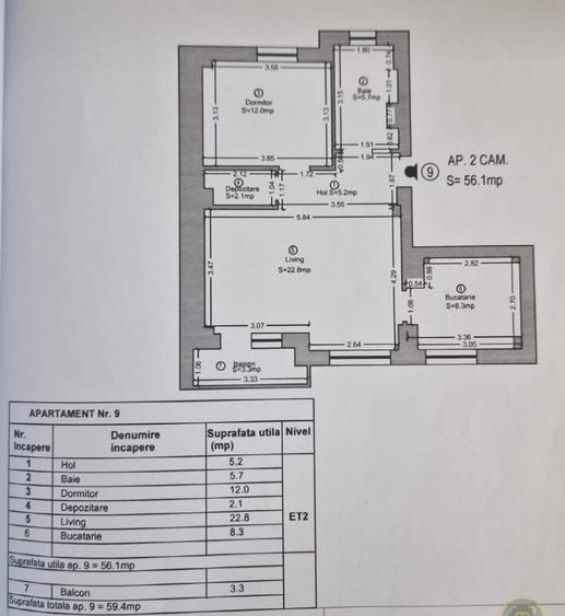 Apartament cu 2 camere decomandat în Lipovei