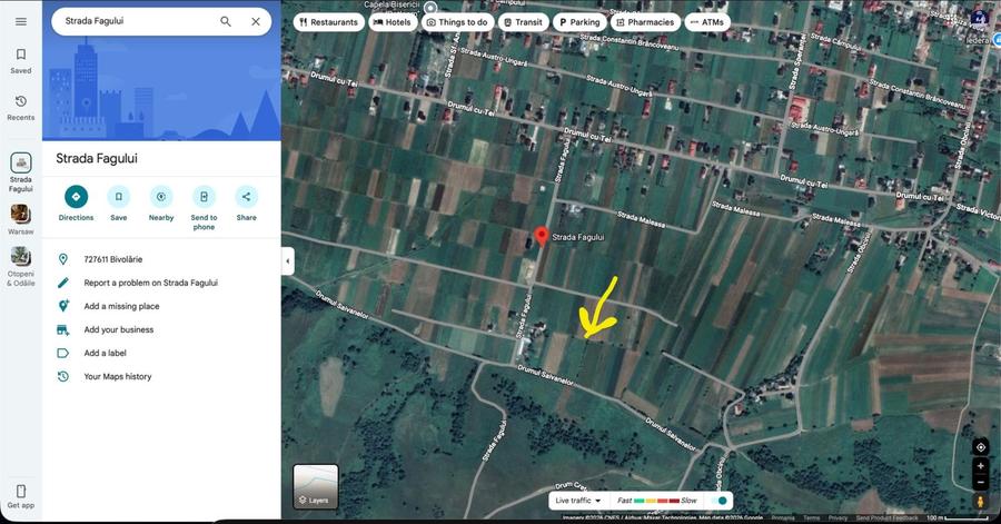 Teren de 1300 mp, în Vicovu de Sus