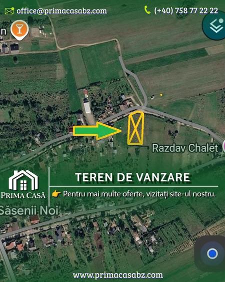 Teren de 2000 mp, în Săsenii Noi