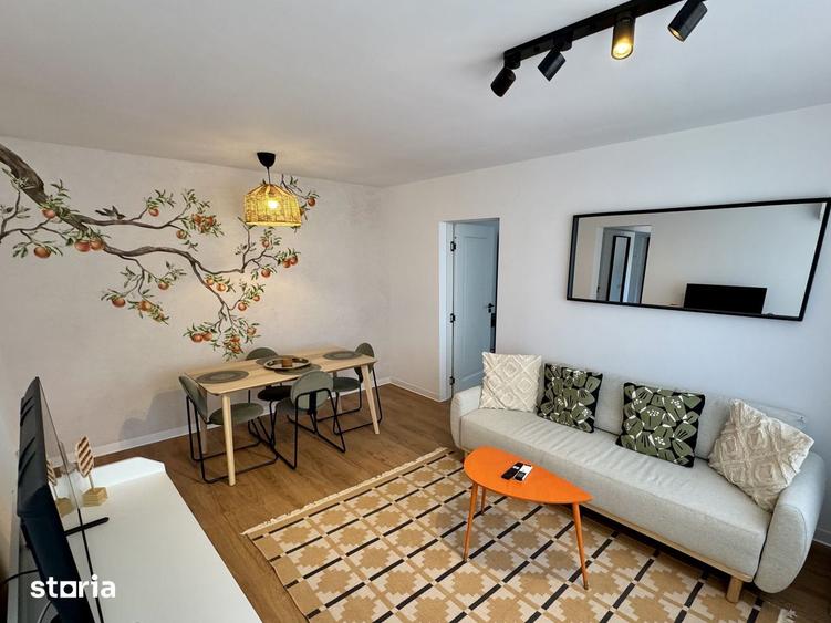 Apartament cu 2 camere semidecomandat, mobilat în Universitate