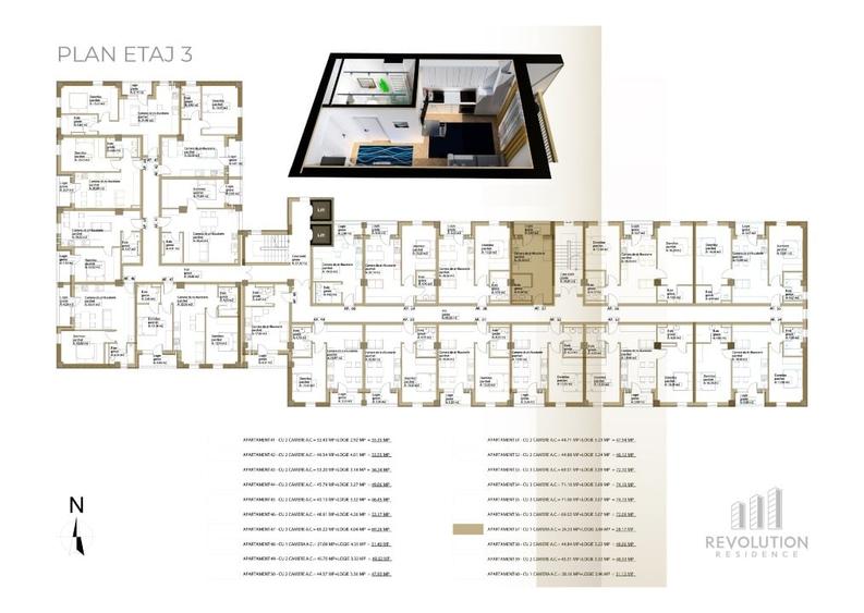 Apartament cu 2 camere decomandat în Hotvon