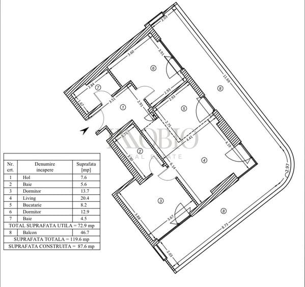 Apartament 3 Camere | Yacht Kid - 11