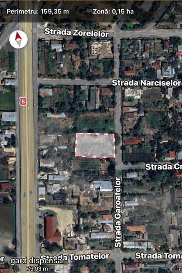 Teren de 1500 mp, în Daia
