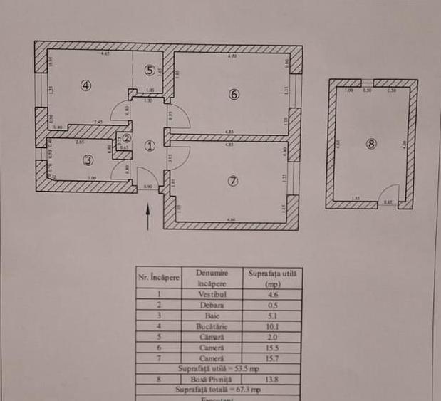 Apartament cu 2 camere decomandat, mobilat în Carierei