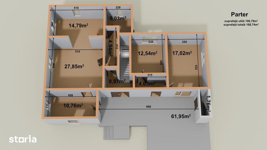 Casă cu 10 camere cu Teren 355 Mp în Bucureștii Noi