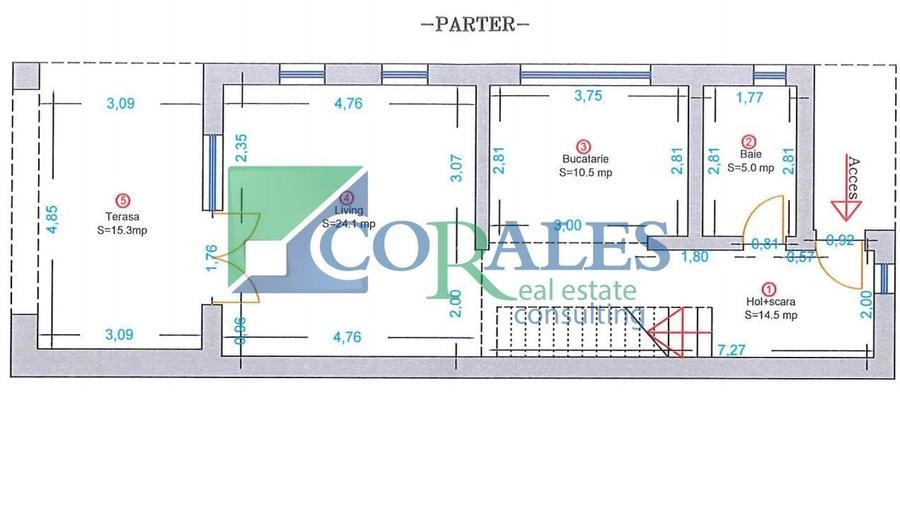 Duplex cu 4 camere cu Canalizare în Săcălaz