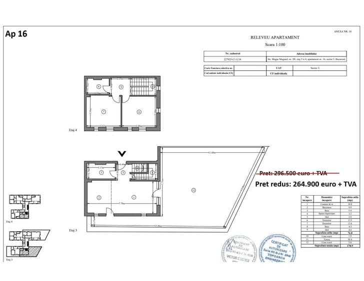 Apartament cu 3 camere semidecomandat în Timpuri Noi