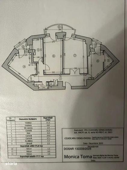 3 Camere et.4/10 An constructie 1989 Zona Crangasi - Stadionul Giulest - 10