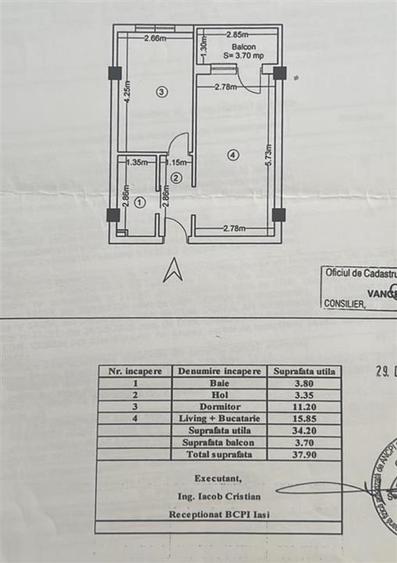 Apartament cu 2 camere decomandat în Cug