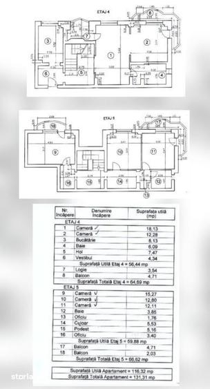 Apartament cu 5 camere decomandat, mobilat în Militari
