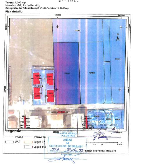 Teren Construcții intravilan de 4000 mp, în Central