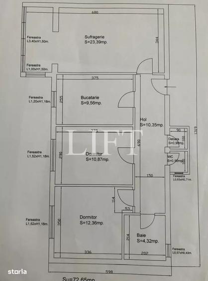 Apartament de 3 camere | 2 bai | 70mp | zona Astra - 5