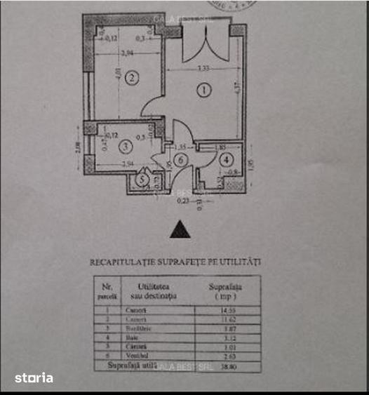 Apartament cu 2 camere în Centrul Civic