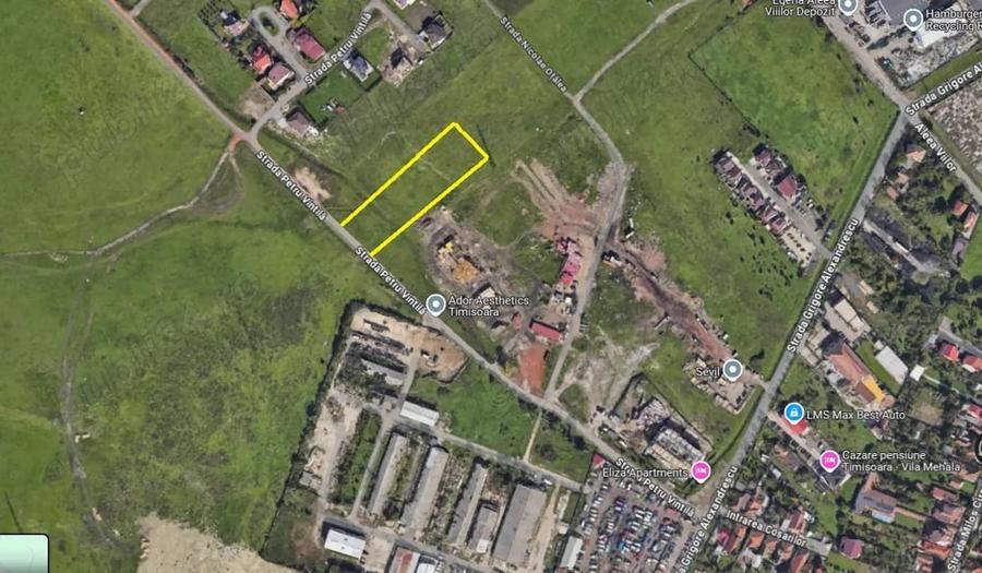 Teren de 3950 mp, în Mehala