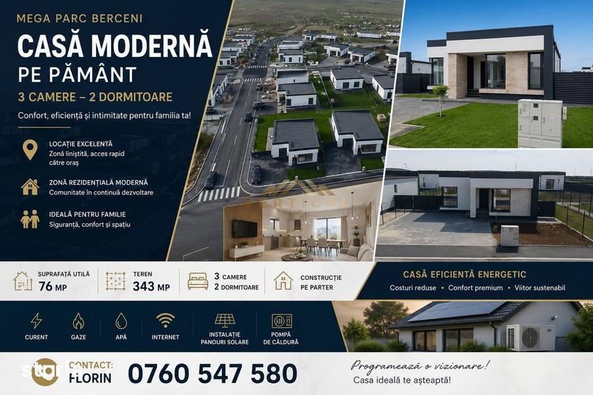 Casă cu 3 camere cu Teren 343 Mp în Vidra