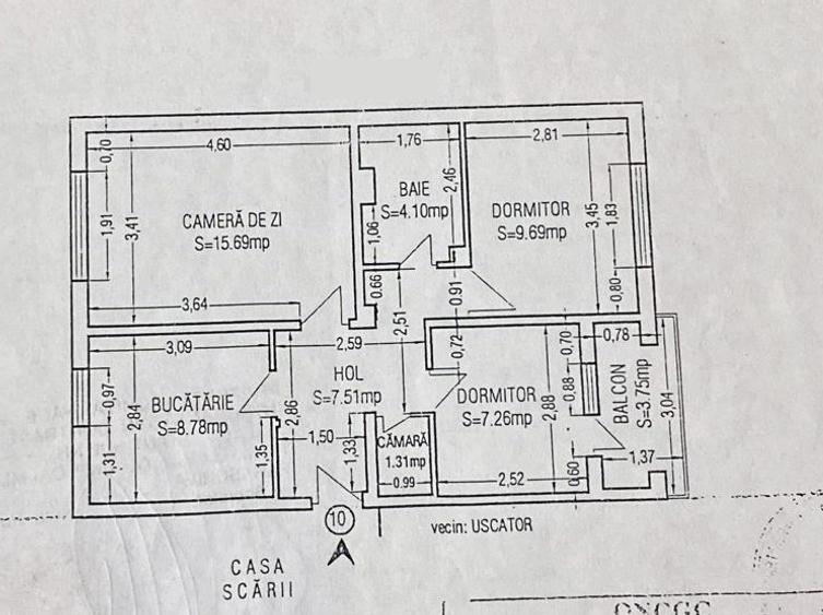 Apartament cu 3 camere decomandat, mobilat în Inel I