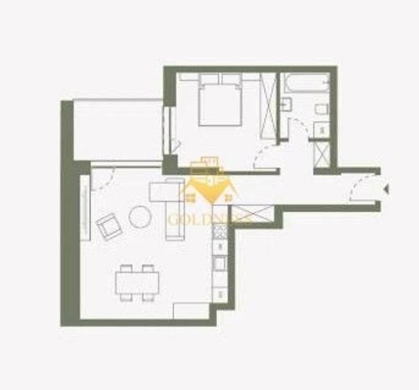 Apartament cu 2 camere în Semicentral
