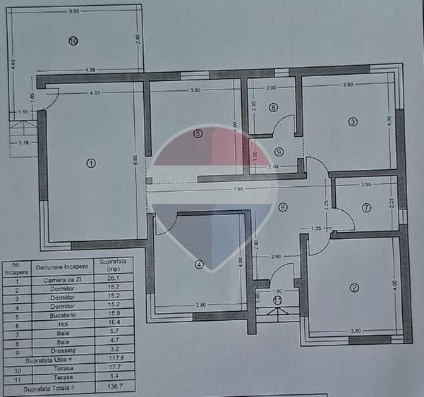 Casă individuală cu 4 camere cu Teren 515 Mp în Ciorogârla