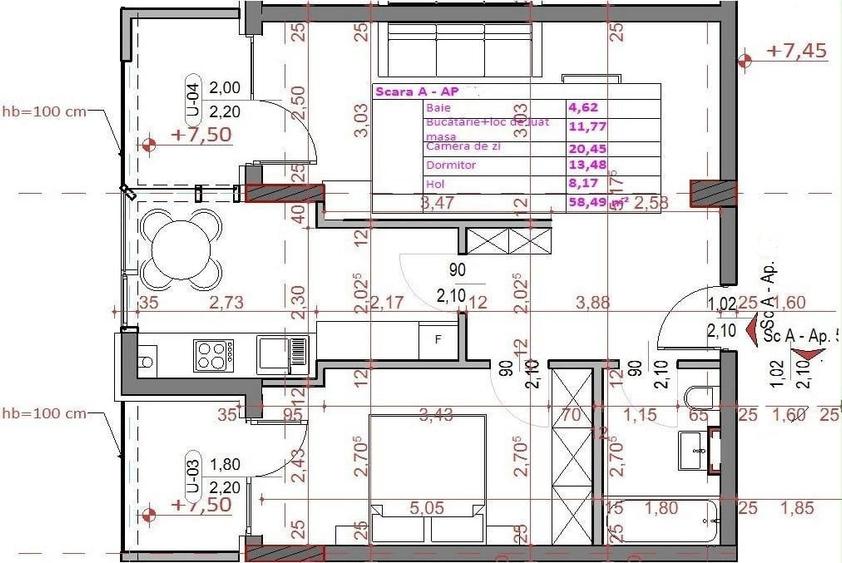 Apartament cu 2 camere semidecomandat în Sopor
