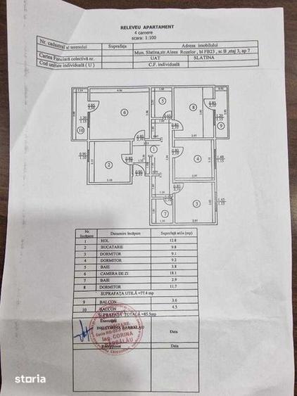 Apartament cu 4 camere decomandat în Central