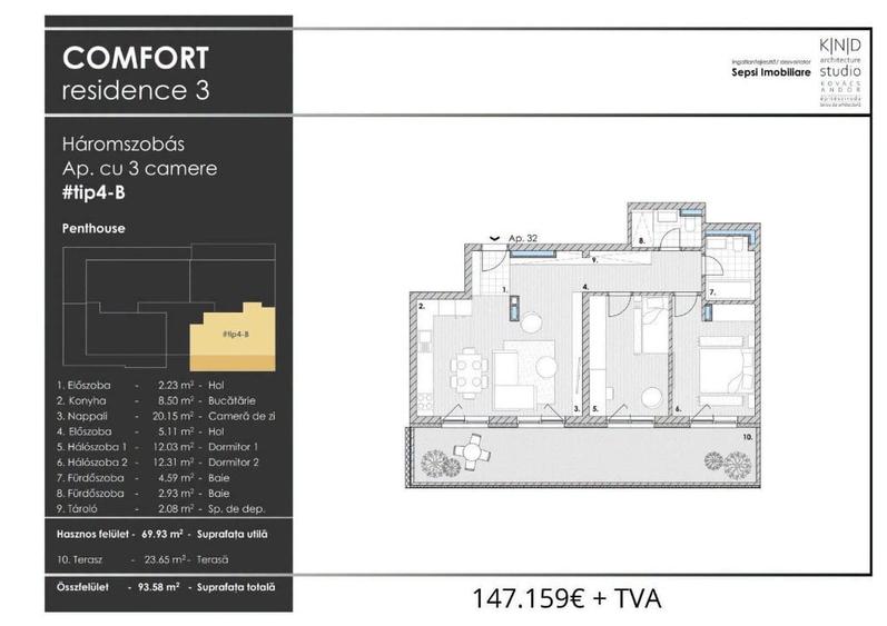 Apartament cu 3 camere decomandat în Central