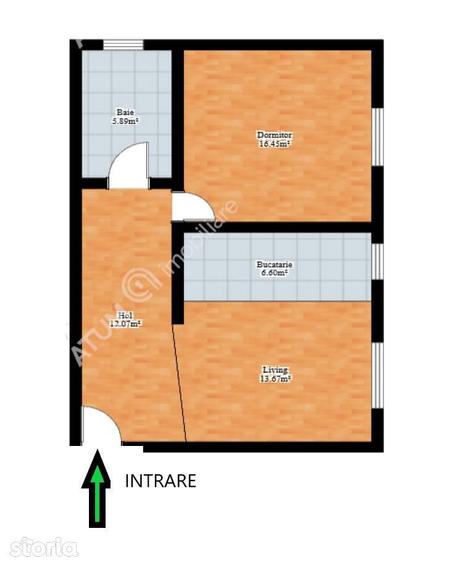Apartament cu 2 camere decomandat, mobilat în Cedonia