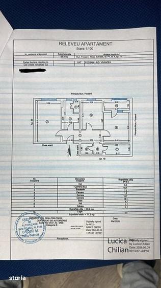 Apartament cu 3 camere decomandat în Sud