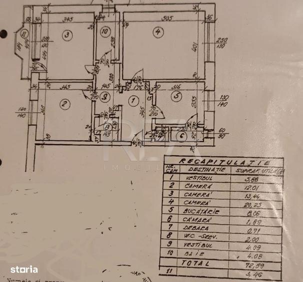 Apartament cu 3 camere decomandat în Trafic Greu
