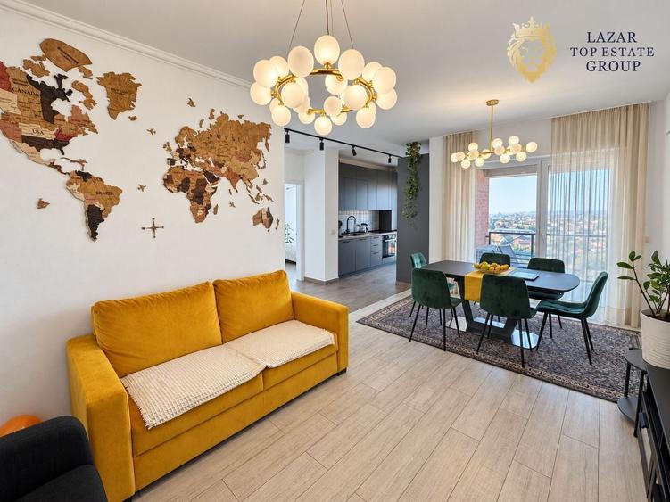 Apartament cu 3 camere semidecomandat, mobilat în UTA