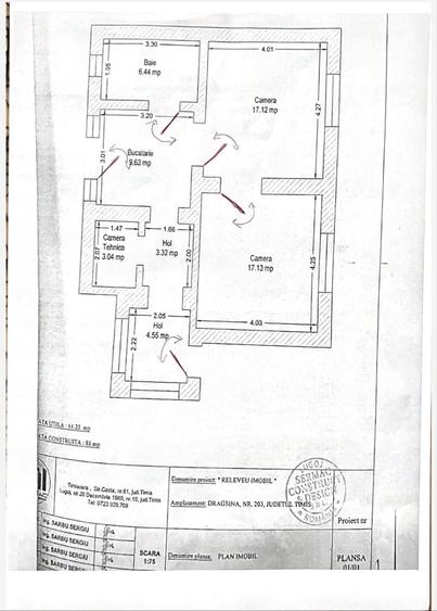 Casă cu 2 camere în Dragșina