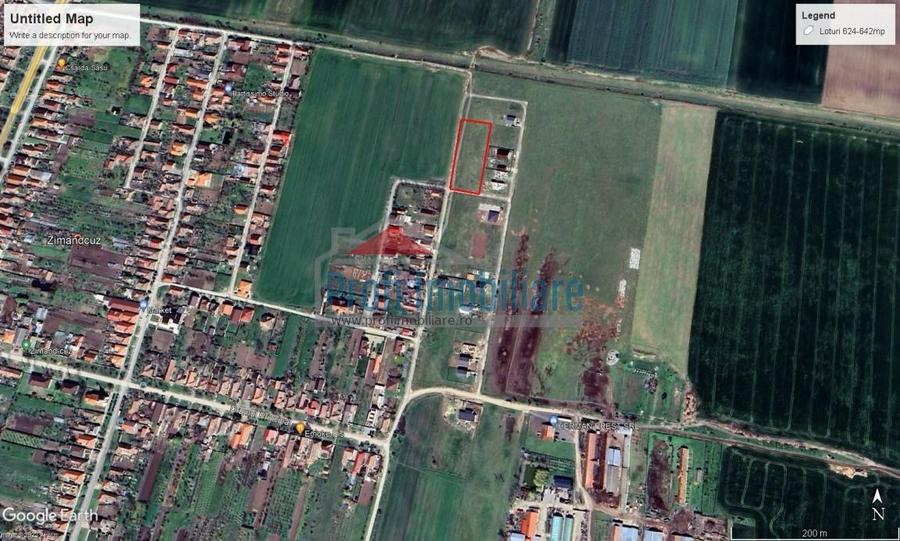 Teren Construcții intravilan de 542 mp, în Zimandcuz