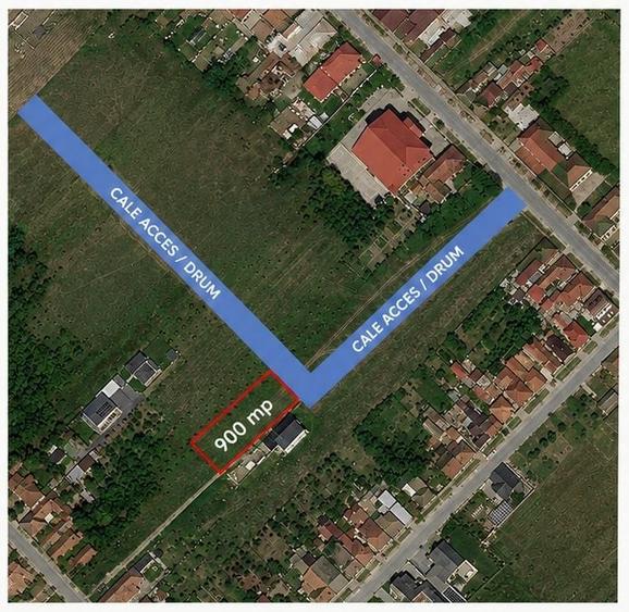 Teren Construcții intravilan de 900 mp, în Giarmata-Vii
