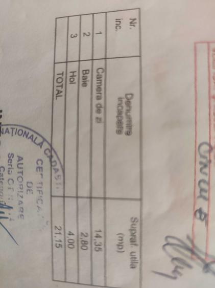 Garsonieră decomandată în Zahana