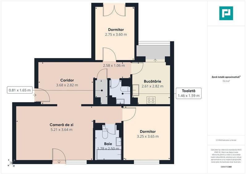 Apartament cu 3 camere decomandat în Aurel Vlaicu