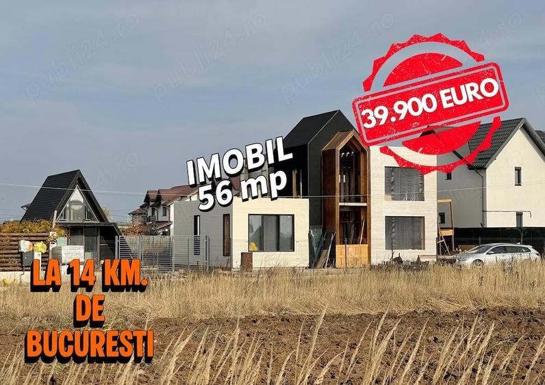 Imobil 56 mp cu curte 80 mp + parcare | 39.900 Euro | Sabareni, Ilfov | Fara comision - 1