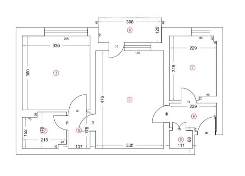 Apartament cu 2 camere semidecomandat în Sărari