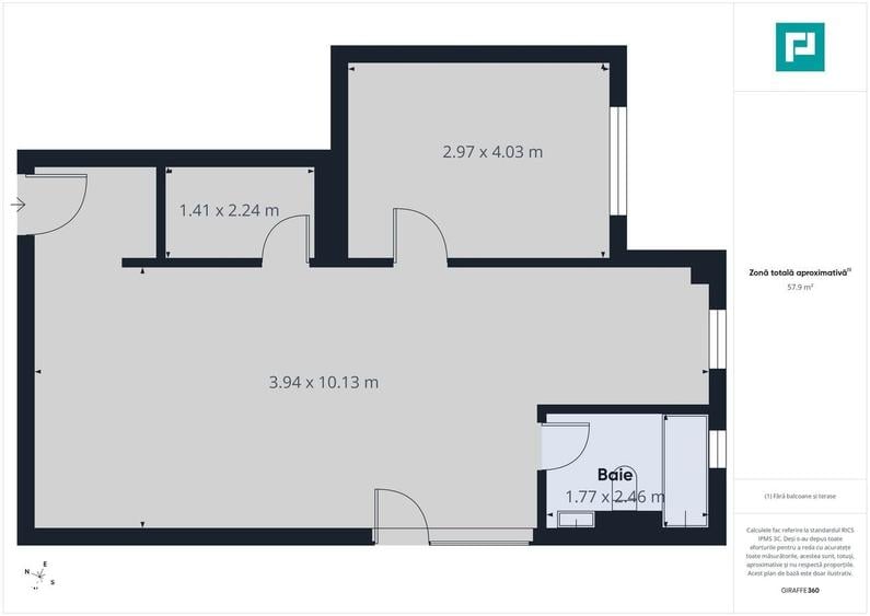 Apartament cu 2 camere în Albina