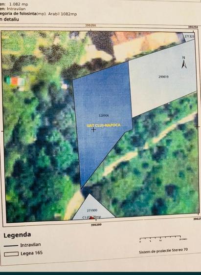 Teren Construcții intravilan de 1082 mp, în Mănăștur