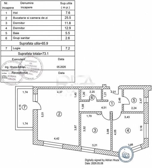 Apartament cu 3 camere decomandat în Doamna Ghica